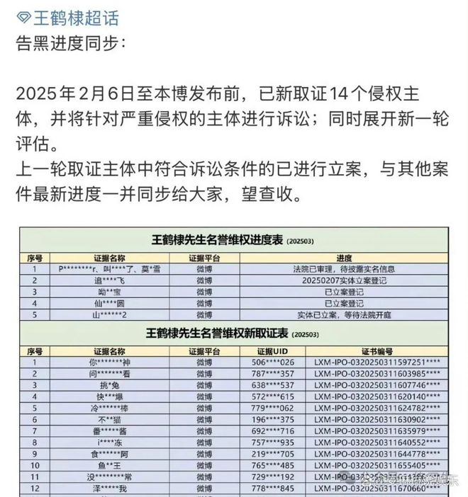 是的你没看错王鹤棣一口气告了五个开元棋牌王鹤棣把虞书欣大粉告了(图3)